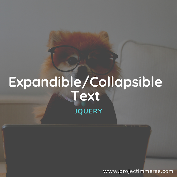 Expandable / Collapsible Text using jQuery