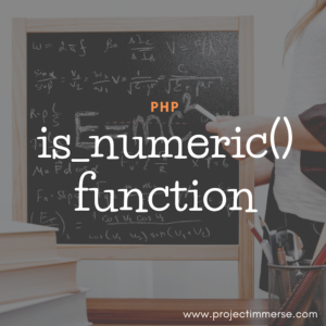 PHP’s is_numeric function