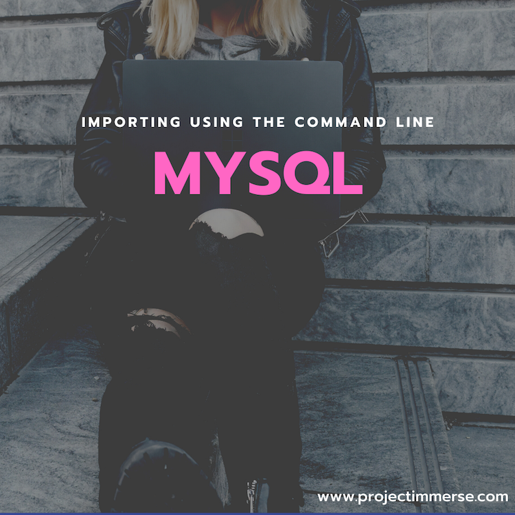 Importing sql database using the command line