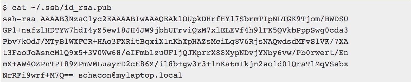 Viewing SSH Public Key