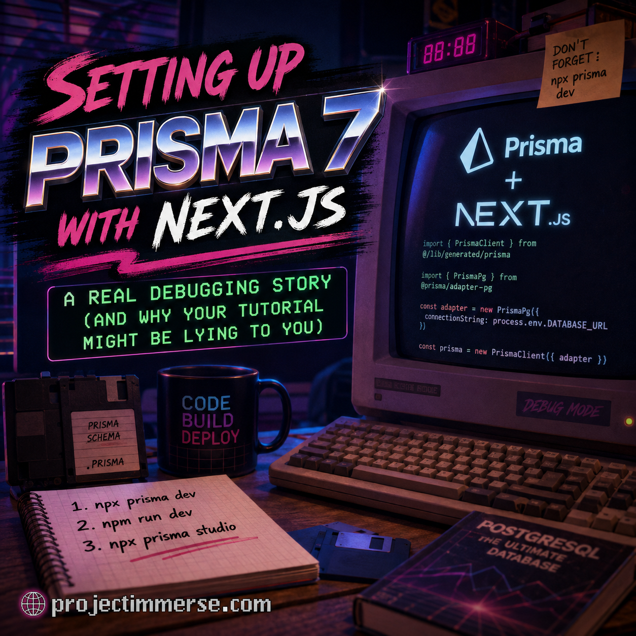 Setting Up Prisma 7 with Next.js: A Real Debugging Story (I Fixed 8 Errors So You Don’t Have To)