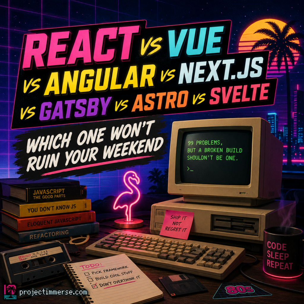 React vs Vue vs Angular vs Next.js vs Gatsby vs Astro vs Svelte comparison
