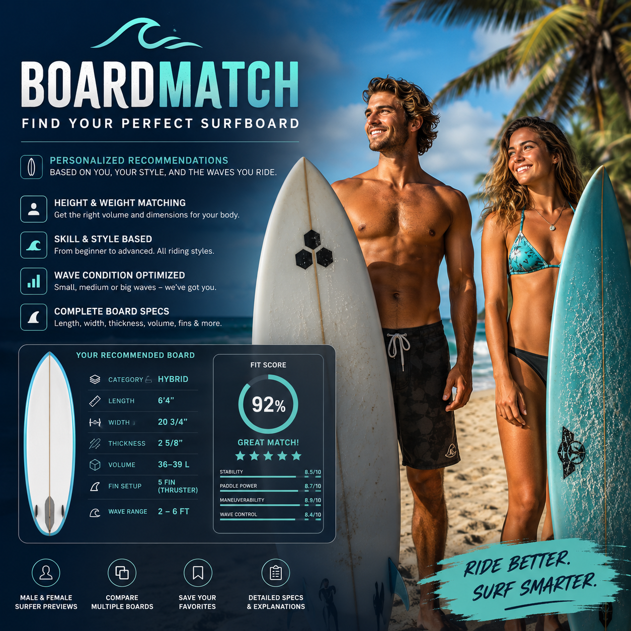 BoardMatch surfboard recommendation app